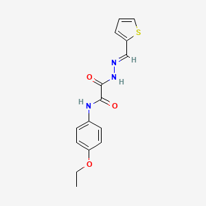 molecular formula C15H15N3O3S B3860936 N-(4-ethoxyphenyl)-2-oxo-2-[2-(2-thienylmethylene)hydrazino]acetamide 