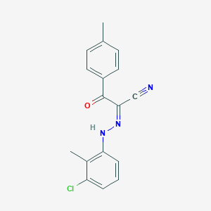 molecular formula C17H14ClN3O B386102 2-[(3-Chloro-2-methylphenyl)hydrazono]-3-(4-methylphenyl)-3-oxopropanenitrile 