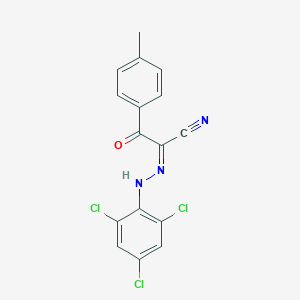 3-(4-Methylphenyl)-3-oxo-2-[(2,4,6-trichlorophenyl)hydrazono]propanenitrile