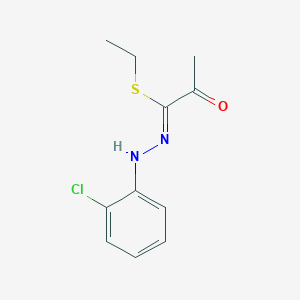 molecular formula C11H13ClN2OS B386109 ethyl N-(2-chlorophenyl)-2-oxopropanehydrazonothioate 