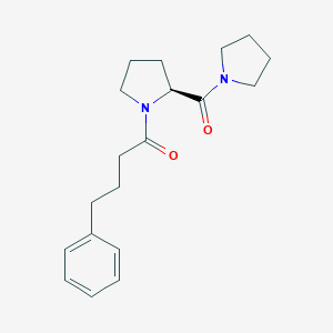 molecular formula C19H26N2O2 B038611 N-(N-(Phenyl)butyryl-L-prolyl)pyrrolidine CAS No. 112603-82-4