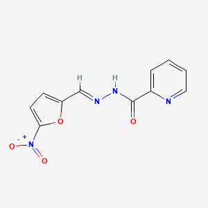 molecular formula C11H8N4O4 B3861121 N'-[(E)-(5-nitrofuran-2-yl)methylidene]pyridine-2-carbohydrazide 