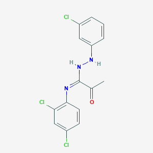 N'-(3-chlorophenyl)-N-(2,4-dichlorophenyl)-2-oxopropanehydrazonamide