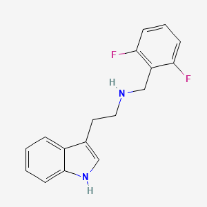 molecular formula C17H16F2N2 B3861201 N-[(2,6-difluorophenyl)methyl]-2-(1H-indol-3-yl)ethanamine 