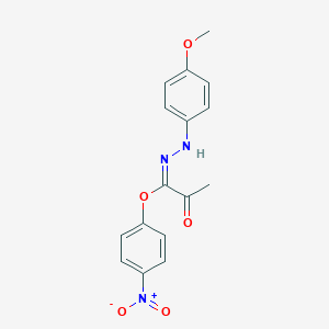 molecular formula C16H15N3O5 B386122 4-nitrophenyl N-(4-methoxyphenyl)-2-oxopropanehydrazonoate 