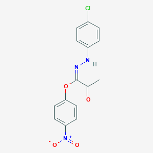 molecular formula C15H12ClN3O4 B386123 4-nitrophenyl N-(4-chlorophenyl)-2-oxopropanehydrazonoate 