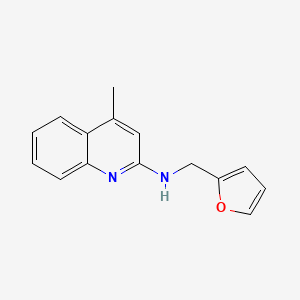 molecular formula C15H14N2O B3861236 N-(furan-2-ylmethyl)-4-methylquinolin-2-amine 
