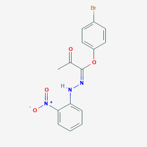 molecular formula C15H12BrN3O4 B386126 4-bromophenyl N-{2-nitrophenyl}-2-oxopropanehydrazonoate 