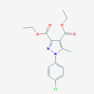 molecular formula C16H17ClN2O4 B386133 diethyl 1-(4-chlorophenyl)-5-methyl-1H-pyrazole-3,4-dicarboxylate 