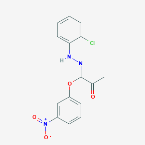 molecular formula C15H12ClN3O4 B386134 3-nitrophenyl N-(2-chlorophenyl)-2-oxopropanehydrazonoate 