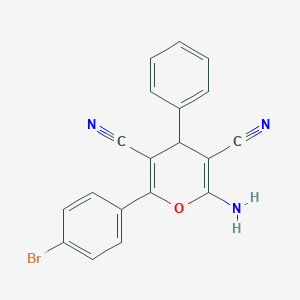 molecular formula C19H12BrN3O B386137 2-amino-6-(4-bromophenyl)-4-phenyl-4H-pyran-3,5-dicarbonitrile 