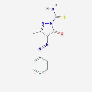 3-methyl-4-[(4-methylphenyl)diazenyl]-5-oxo-4,5-dihydro-1H-pyrazole-1-carbothioamide