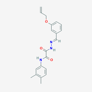 molecular formula C20H21N3O3 B3861418 N-(3,4-dimethylphenyl)-2-oxo-2-{(2E)-2-[3-(prop-2-en-1-yloxy)benzylidene]hydrazinyl}acetamide 