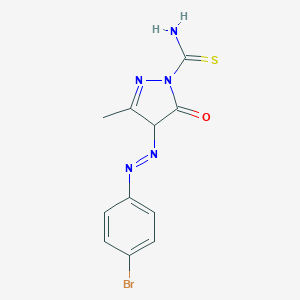 4-[(4-bromophenyl)diazenyl]-3-methyl-5-oxo-4,5-dihydro-1H-pyrazole-1-carbothioamide