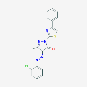 molecular formula C19H14ClN5OS B386147 4-[(2-chlorophenyl)diazenyl]-5-methyl-2-(4-phenyl-1,3-thiazol-2-yl)-2,4-dihydro-3H-pyrazol-3-one 