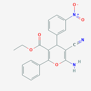 ethyl 6-amino-5-cyano-4-(3-nitrophenyl)-2-phenyl-4H-pyran-3-carboxylate