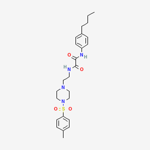 molecular formula C25H34N4O4S B3861561 N'-(4-butylphenyl)-N-[2-[4-(4-methylphenyl)sulfonylpiperazin-1-yl]ethyl]oxamide 