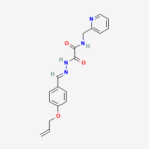 molecular formula C18H18N4O3 B3861605 N'-[(E)-(4-prop-2-enoxyphenyl)methylideneamino]-N-(pyridin-2-ylmethyl)oxamide 