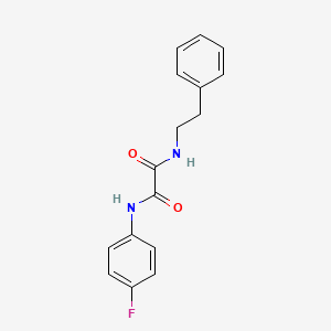 molecular formula C16H15FN2O2 B3861612 N'-(4-fluorophenyl)-N-(2-phenylethyl)oxamide 