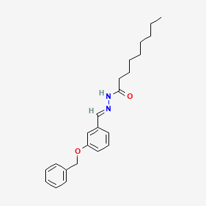 molecular formula C23H30N2O2 B3861664 N'-{(E)-[3-(benzyloxy)phenyl]methylidene}nonanehydrazide 