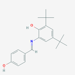molecular formula C21H27NO2 B386182 2,4-Ditert-butyl-6-[(4-hydroxybenzylidene)amino]phenol CAS No. 372156-00-8