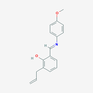 molecular formula C17H17NO2 B386191 2-Allyl-6-{[(4-methoxyphenyl)imino]methyl}phenol 