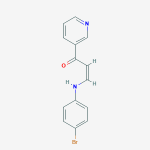 molecular formula C14H11BrN2O B386193 3-(4-Bromoanilino)-1-(3-pyridinyl)-2-propen-1-one 