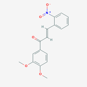 molecular formula C17H15NO5 B3861963 (E)-1-(3,4-dimethoxyphenyl)-3-(2-nitrophenyl)prop-2-en-1-one 