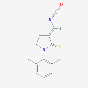 molecular formula C14H14N2OS B386203 1-(2,6-Dimethylphenyl)-3-(isocyanatomethylene)-2-pyrrolidinethione 