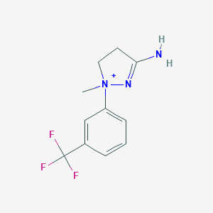 molecular formula C11H13F3N3+ B386206 3-amino-1-methyl-1-[3-(trifluoromethyl)phenyl]-4,5-dihydro-1H-pyrazol-1-ium 