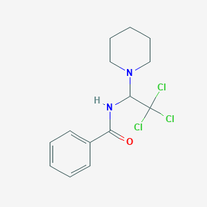 molecular formula C14H17Cl3N2O B386213 N-(2,2,2-trichloro-1-piperidin-1-ylethyl)benzamide 