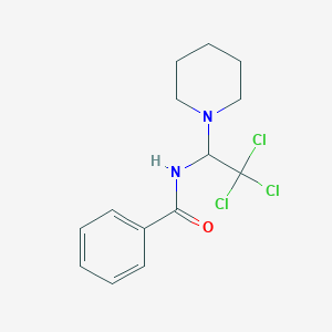 molecular formula C14H17Cl3N2O B386213 N-[2,2,2-trichloro-1-(1-piperidinyl)ethyl]benzamide 