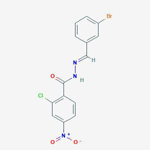 molecular formula C14H9BrClN3O3 B3862161 N-[(E)-(3-bromophenyl)methylideneamino]-2-chloro-4-nitrobenzamide 