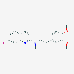 molecular formula C21H23FN2O2 B3862162 N-[2-(3,4-dimethoxyphenyl)ethyl]-7-fluoro-N,4-dimethylquinolin-2-amine 
