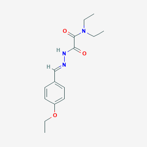 molecular formula C15H21N3O3 B3862175 N-[(E)-(4-ethoxyphenyl)methylideneamino]-N',N'-diethyloxamide 