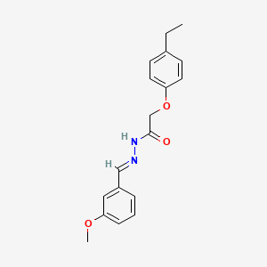 molecular formula C18H20N2O3 B3862199 2-(4-ethylphenoxy)-N-[(E)-(3-methoxyphenyl)methylideneamino]acetamide 
