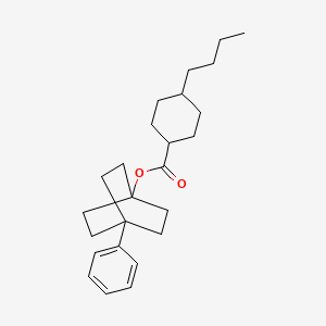 molecular formula C25H36O2 B3862275 (4-Phenyl-1-bicyclo[2.2.2]octanyl) 4-butylcyclohexane-1-carboxylate 