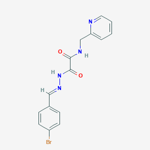 molecular formula C15H13BrN4O2 B3862294 N'-[(E)-(4-bromophenyl)methylideneamino]-N-(pyridin-2-ylmethyl)oxamide 