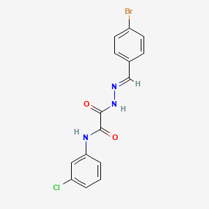 molecular formula C15H11BrClN3O2 B3862350 N'-[(E)-(4-bromophenyl)methylideneamino]-N-(3-chlorophenyl)oxamide 