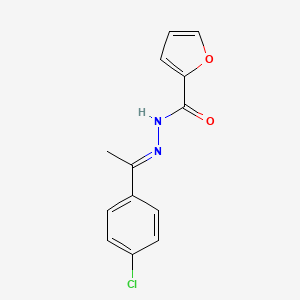 molecular formula C13H11ClN2O2 B3862364 Furan-2-carboxylic acid (1-(4-chloro-phenyl)-ethylidene)-hydrazide 
