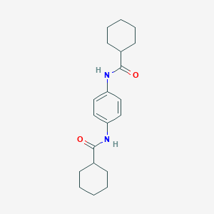 molecular formula C20H28N2O2 B386259 N-{4-[(cyclohexylcarbonyl)amino]phenyl}cyclohexanecarboxamide 