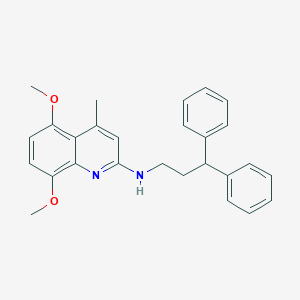 molecular formula C27H28N2O2 B3862634 N-(3,3-diphenylpropyl)-5,8-dimethoxy-4-methylquinolin-2-amine 