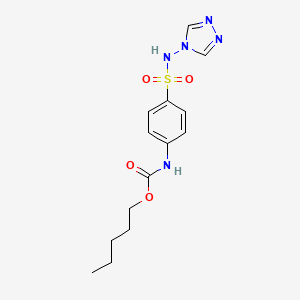 molecular formula C14H19N5O4S B3862673 pentyl N-[4-(1,2,4-triazol-4-ylsulfamoyl)phenyl]carbamate 