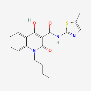 molecular formula C18H19N3O3S B3862697 1-BU-4-HO-2-OXO-1,2-2H-QUINOLINE-3-CARBOXYLIC ACID (5-METHYL-THIAZOL-2-YL)-AMIDE 