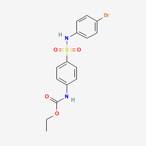 molecular formula C15H15BrN2O4S B3862708 ethyl N-[4-[(4-bromophenyl)sulfamoyl]phenyl]carbamate 