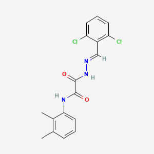 molecular formula C17H15Cl2N3O2 B3862750 N'-[(E)-(2,6-dichlorophenyl)methylideneamino]-N-(2,3-dimethylphenyl)oxamide 