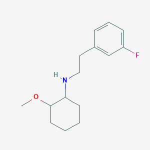 molecular formula C15H22FNO B3862789 N-[2-(3-fluorophenyl)ethyl]-2-methoxycyclohexan-1-amine 