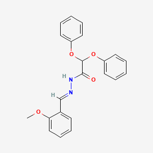molecular formula C22H20N2O4 B3862796 N-[(E)-(2-methoxyphenyl)methylideneamino]-2,2-diphenoxyacetamide 