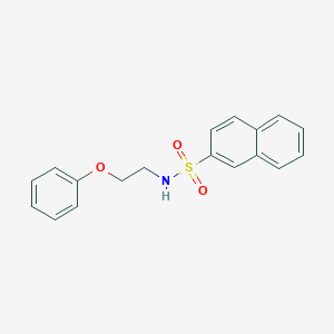molecular formula C18H17NO3S B386283 N-(2-phenoxyethyl)naphthalene-2-sulfonamide 