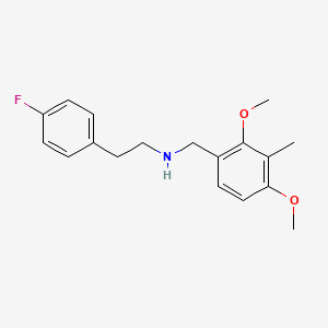molecular formula C18H22FNO2 B3862907 N-(2,4-dimethoxy-3-methylbenzyl)-2-(4-fluorophenyl)ethanamine 